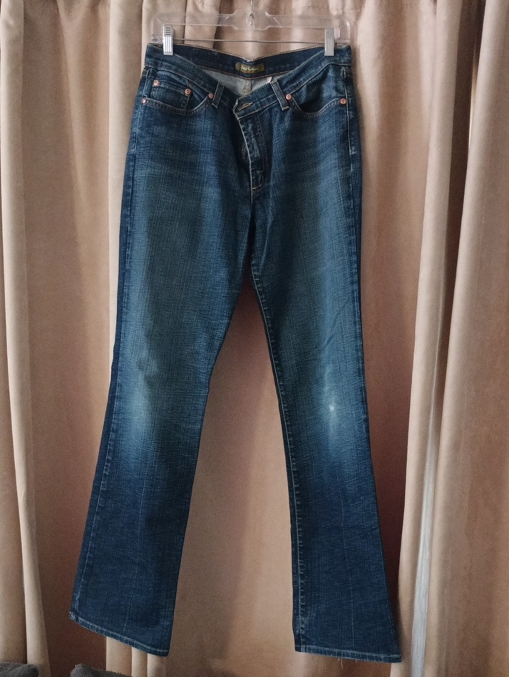 David Kahn Women's Boot Cut Jeans in Dark Blue Wash